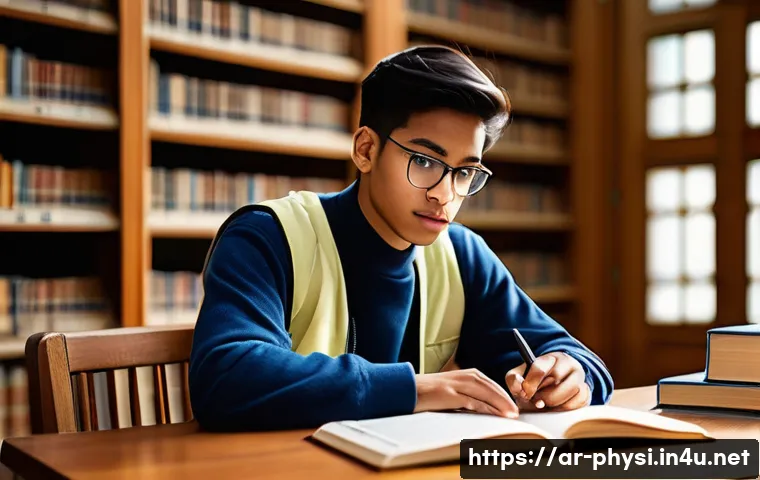 물리학 교수가 되려면 - **Prompt: The Aspiring Physicist's Journey**
"A young, determined university student, of diverse...